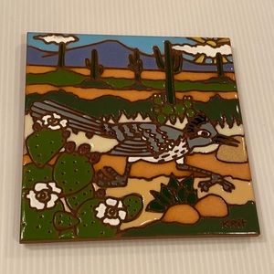 Vintage Roadrunner Tile by Krit, Desert Clown